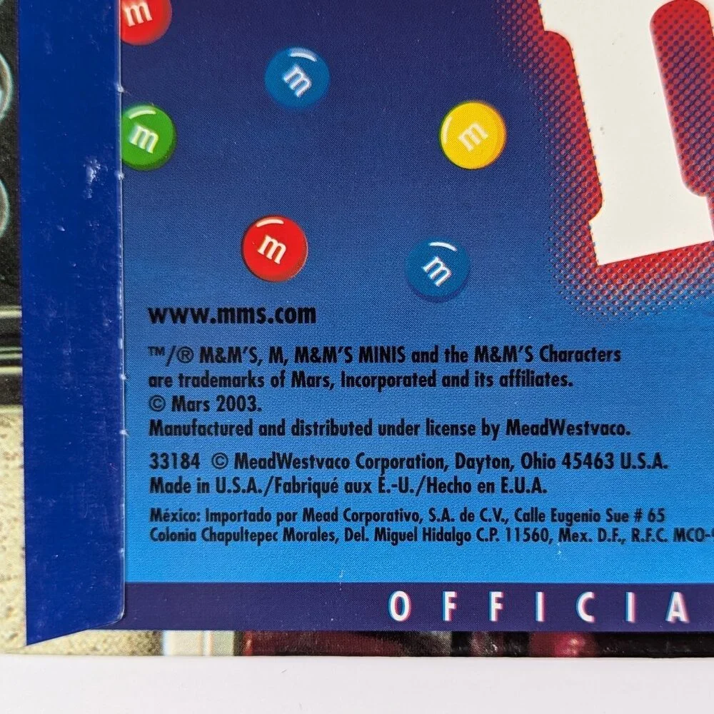 Mead Mars M&M Vending Machine 2 Pocket Folder Vintage 2003 12